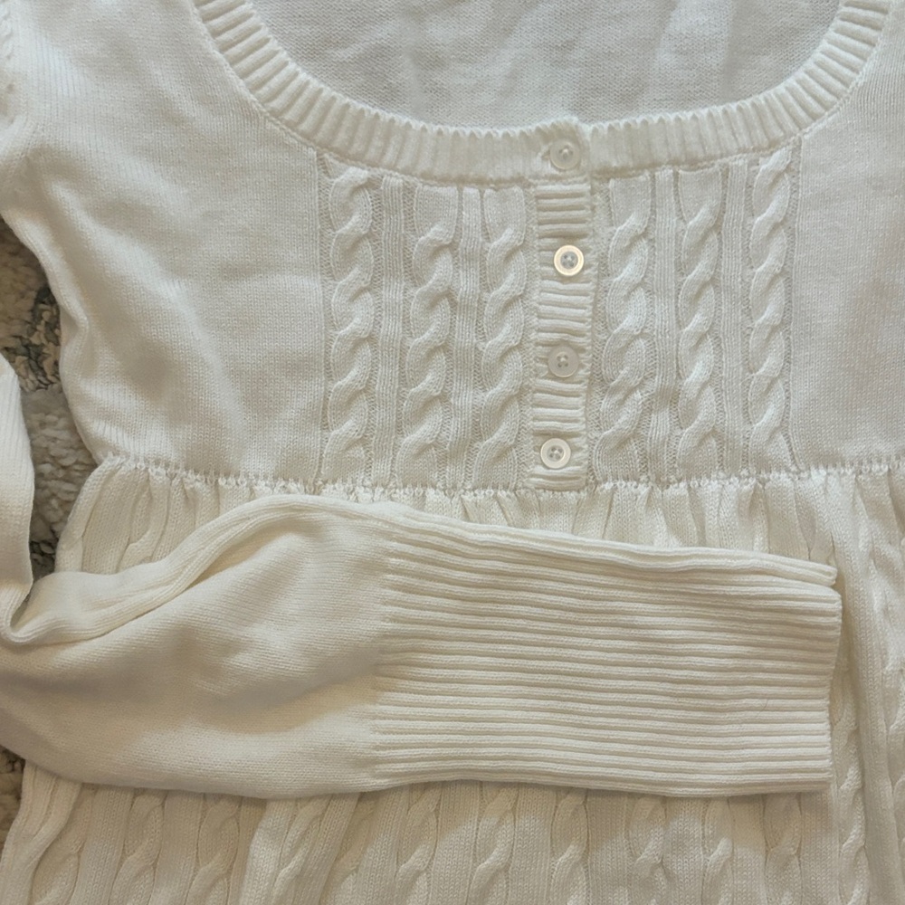 Hollister White Knit Sweater - Picture 3 of 3